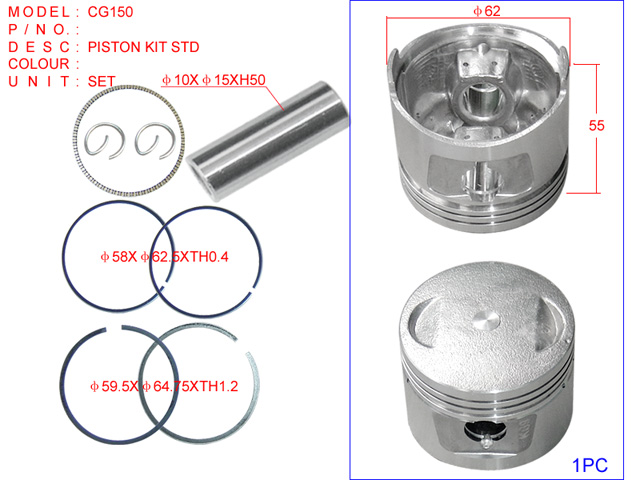 CG150_ PISTON KIT STD