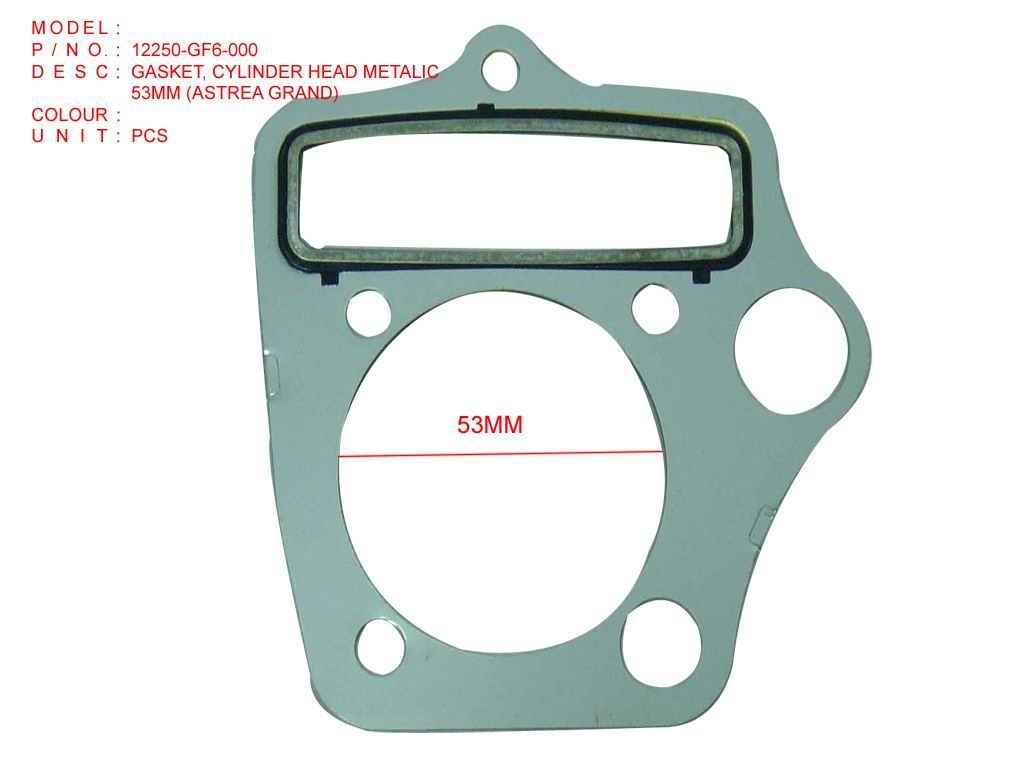 12250-GF6-000 GASKET, CYLINDER HEAD METALI