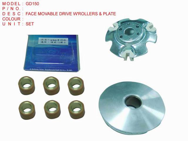 GD150 FACE MOVABLE DRIVE W'ROLLERS & PLATE