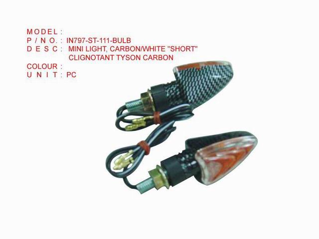 IN797-ST-111-BULB _MINI LIGHT CARBON-WHITE  SHORT