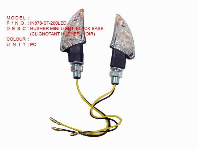 IN878-ST-200LED HUSHER MINI LIGHT, BLACK BASE