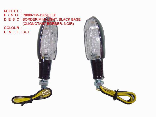 IN888-YM-1962ELED BORDER MINI LIGHT, BLACK BASE