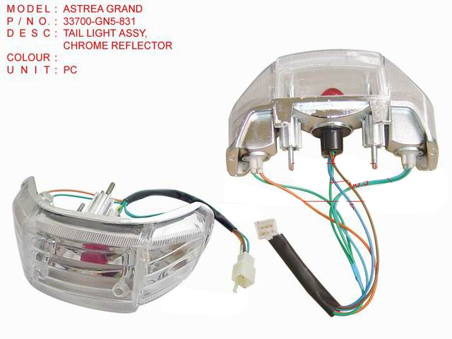 33700-GN5-831_TAIL LIGHT ASSY,CHROME_ASTREA GRAND