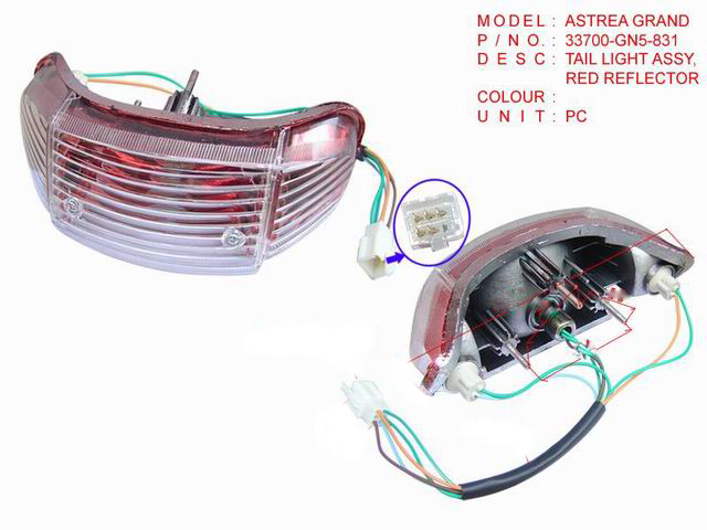 33700-GN5-831_TAIL LIGHT ASSY,RED_ASTREA GRAND