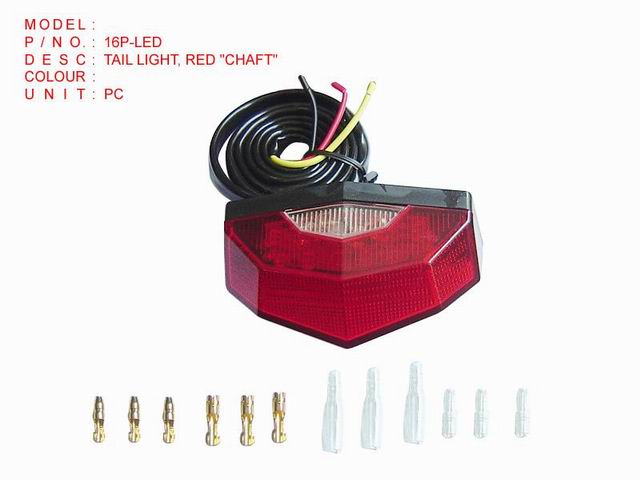 16P-LED_TAIL LIGHT, RED CHAFT
