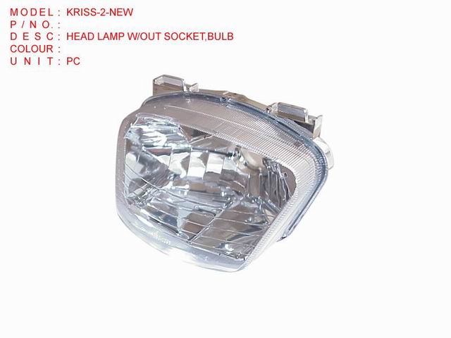 HEAD LAMP W-OUT SOCKET,BULB_KRISS-2-NEW
