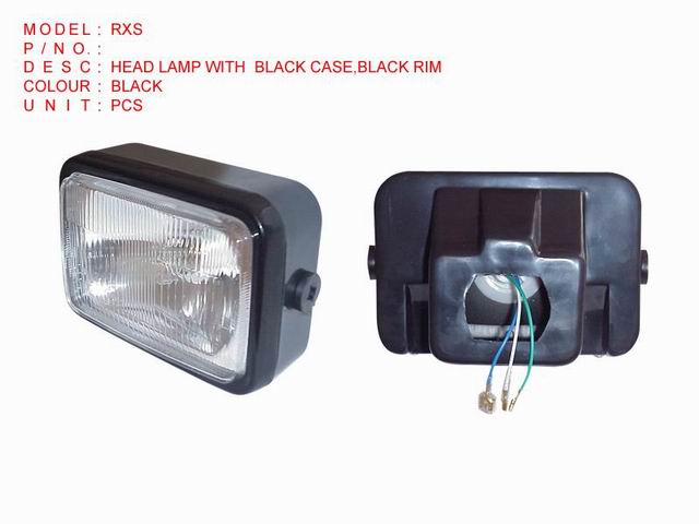 HEAD LAMP WITH  BLACK CASE,BLACK RIM_RXS