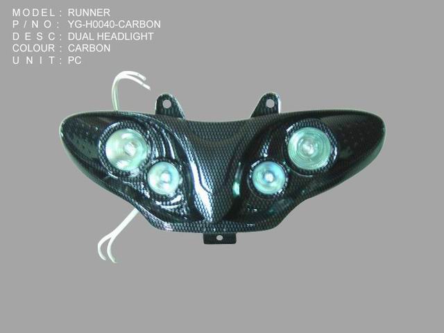 YG-H0040-CARBON_DUAL HEADLIGHT CARBON_RUNNER