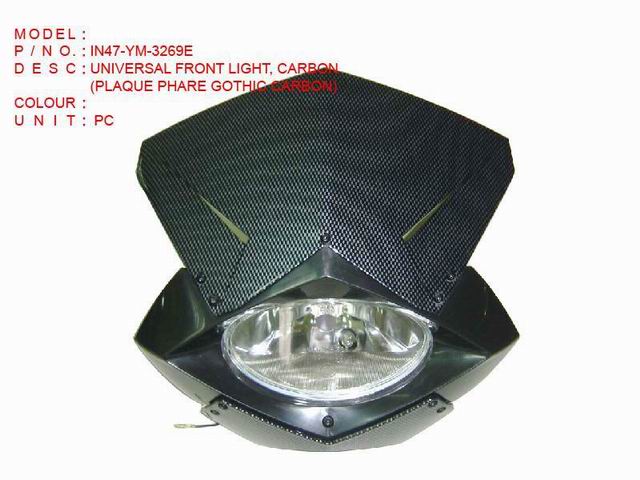 IN47-YM-3269E UNIVERSAL FRONT LIGHT, CARBON