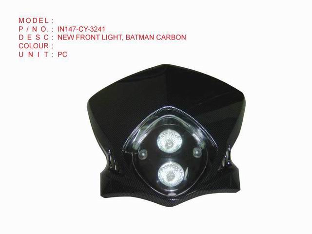 IN147-CY-3241_NEW FRONT LIGHT, BATMAN CARBON
