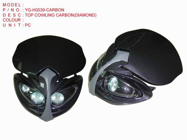 YG-H0039-CARBON_TOP COWLING CARBON_DIAMOND