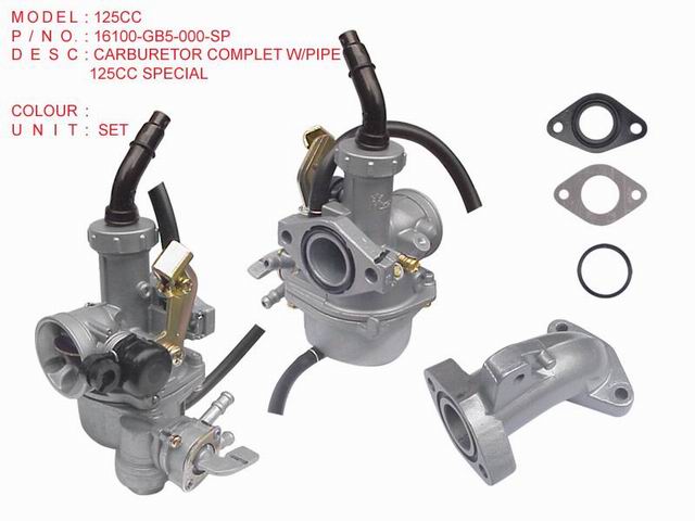 16100-GB5-000-SP_CARBURETOR COMPLETE W'PIPE_125CC