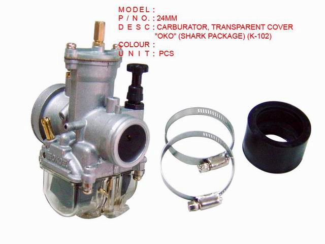 24MM CARBURATOR, TRANSPARENT COVER